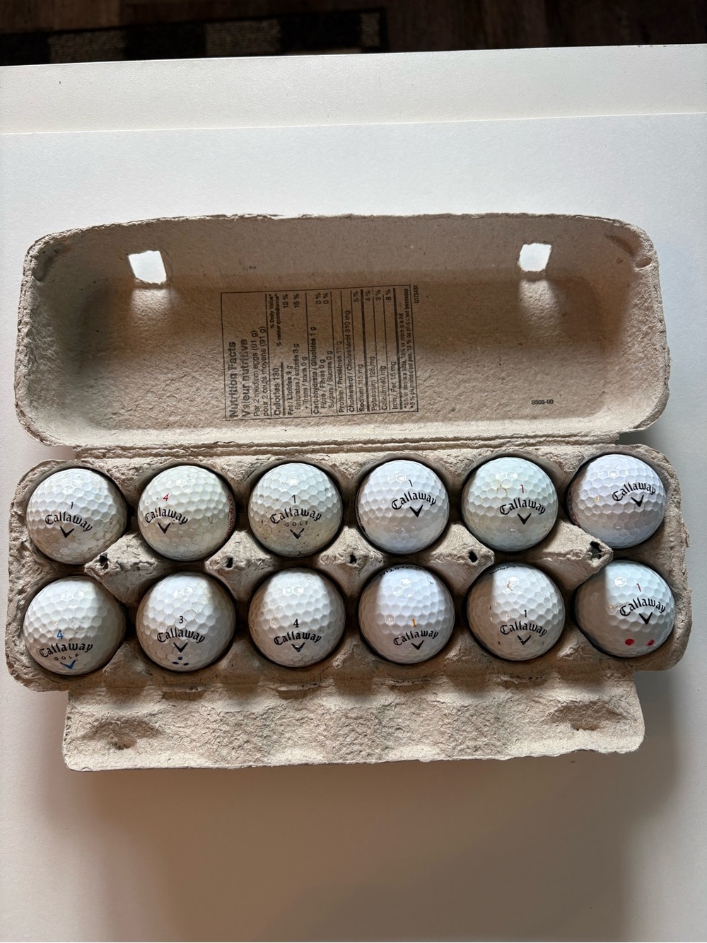 Gently Used CALLAWAY Golf Balls. 4️⃣